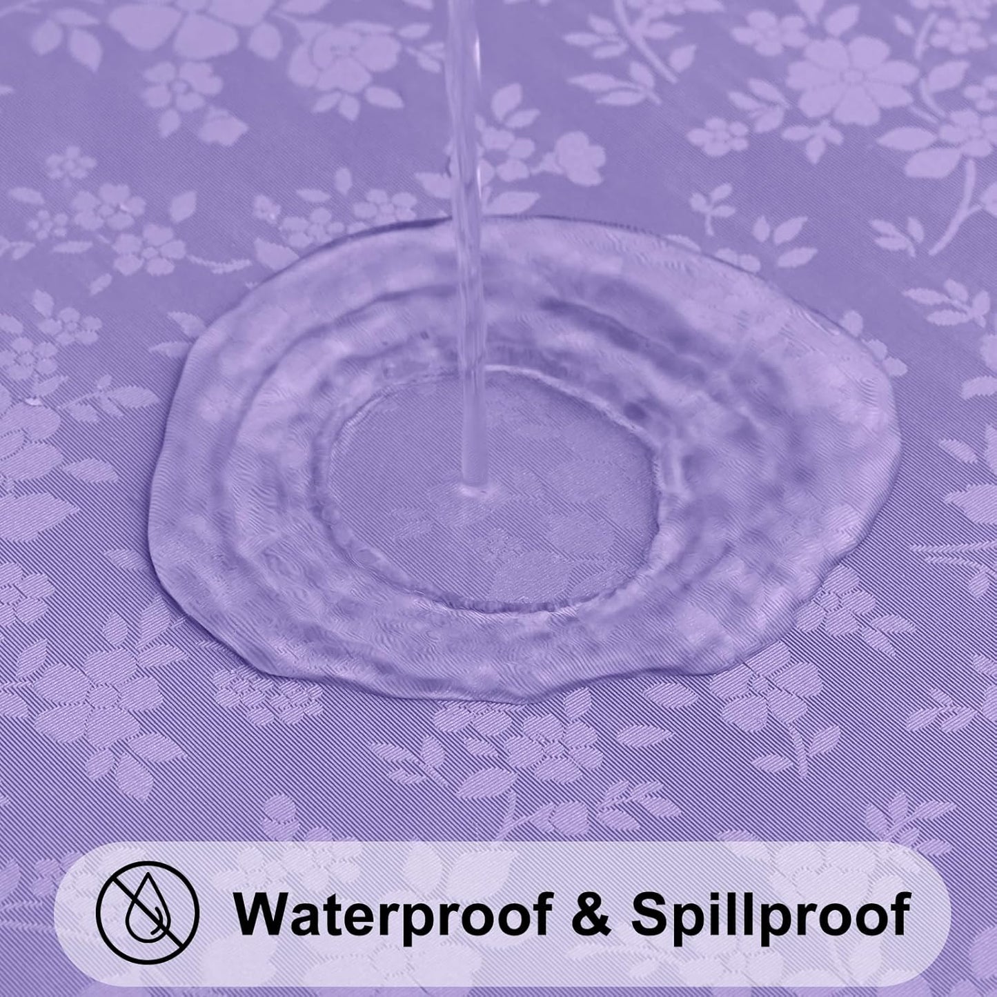 Smiry Rectangle Table Cloth, Waterproof Heavy Duty Vinyl Tablecloths, Wipeable Washable Table Cover for Kitchen and Dining Room (Purple, 60" X 84")