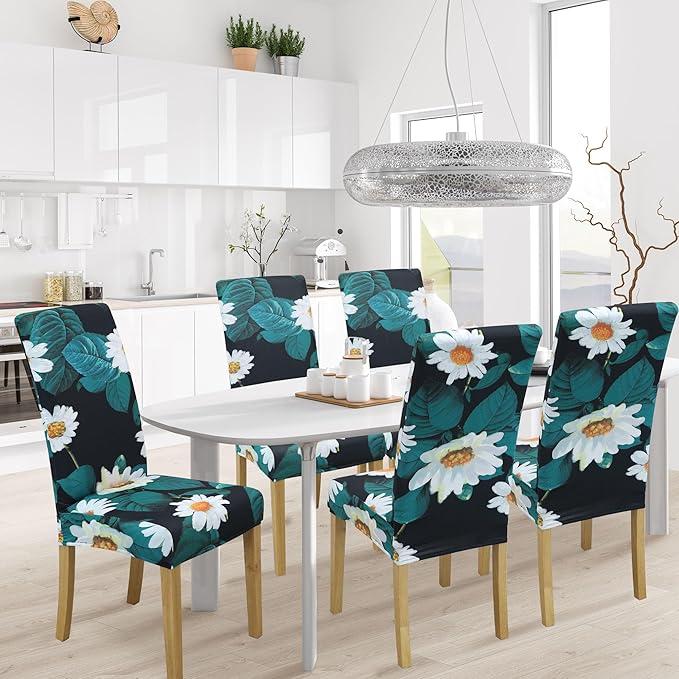 BIETYONE Stretch Dining Chair Covers Set of 2, Soft Removable Washable Kitchen - Image 2