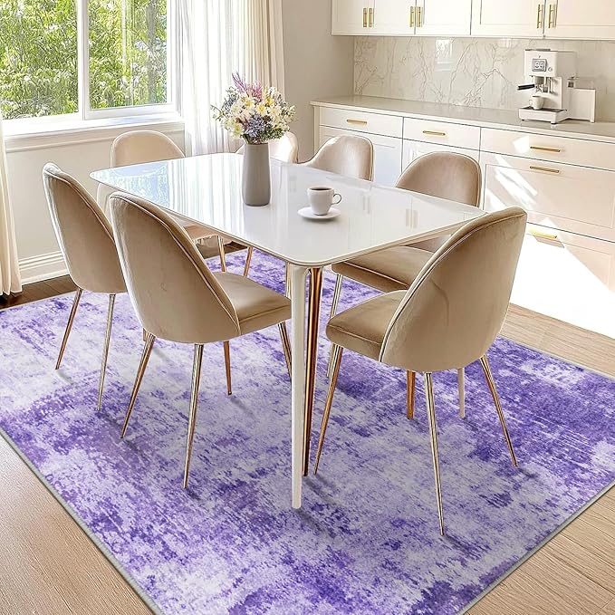 RELEANY Washable Area Rugs 6'x9' Non-Slip Modern Abstract Soft - Image 9