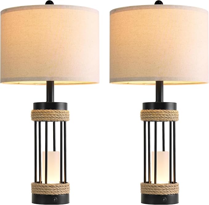 OYEARS 25" Table Lamps Set of 2 - Image 9