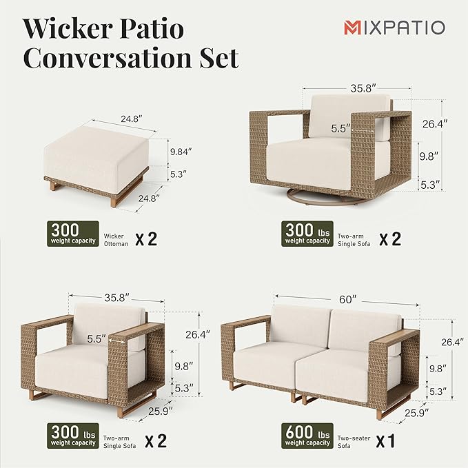 MIXPATIO Patio Furniture Set - Image 6