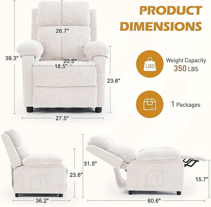 Korser Recliner Chair, Living Room Chairs - Image 2