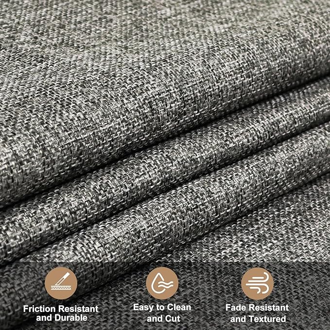 Heavy Linen Fabric 40x57 Inches, 1.2mm Thickness, Plain Solid Color Cloth - Image 3