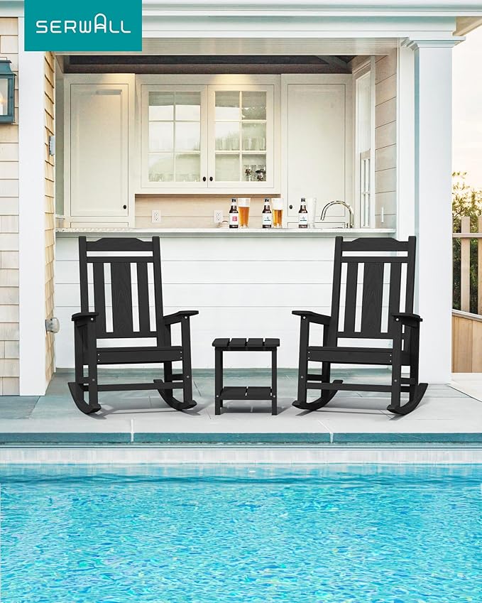 SERWALL HDPE Outdoor Rocking Chair - Image 7