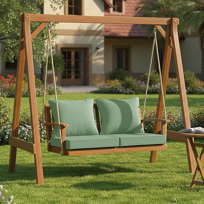 Summsun Outdoor Chair Cushions Set of 2, Waterproof Back Pillow and Seat - Image 8