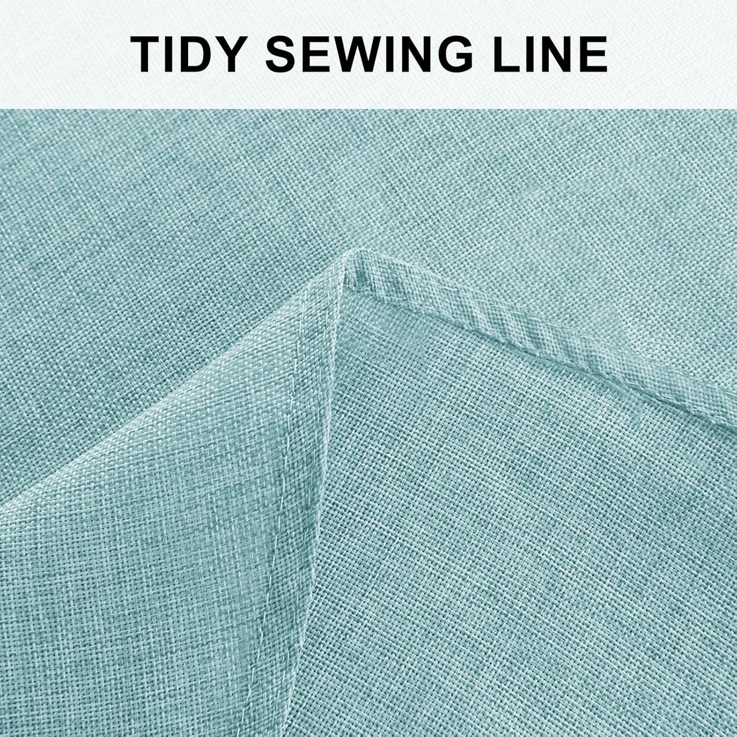 Hiasan Round Tablecloth 108 Inch Linen - Wrinkle and Stain Resistant Washable Polyester Fabric Table Cloth for Dining Room Kitchen Party, Aqua