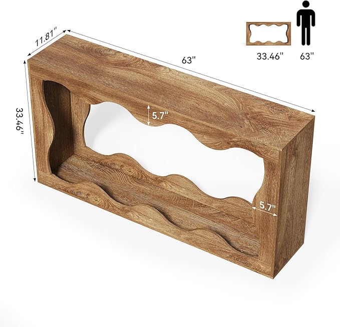 LITTLE TREE 63-Inch Console Table, Chic Design, Sofa Table Behind Couch - Image 3