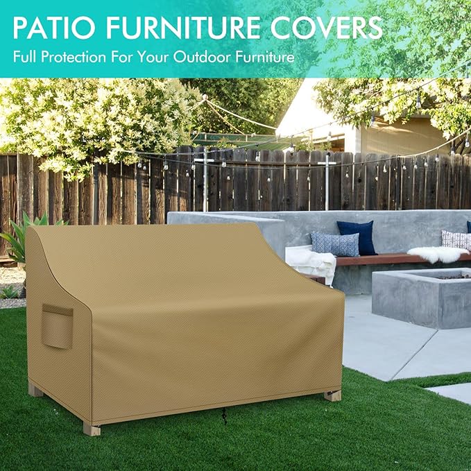 WLEAFJ Patio Sofa Cover Waterproof, 3-Seater Outdoor Sofa, Heavy Duty Deep - Image 6