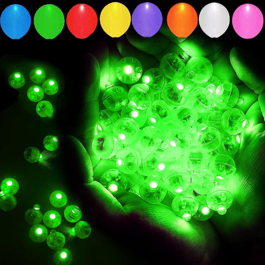 200pcs LED Green Balloon Lights, Round LED Mini Lights for Paper Lantern Balloon Birthday Party Event Indoor Outdoor Wedding Decoration Halloween Christmas Supplies