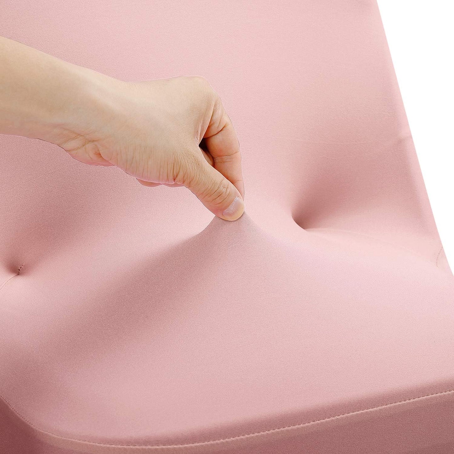 Peomeise Stretch Spandex Folding Chair Cover for Wedding Party Dining Banquet Event (Dusty Pink,12pcs)