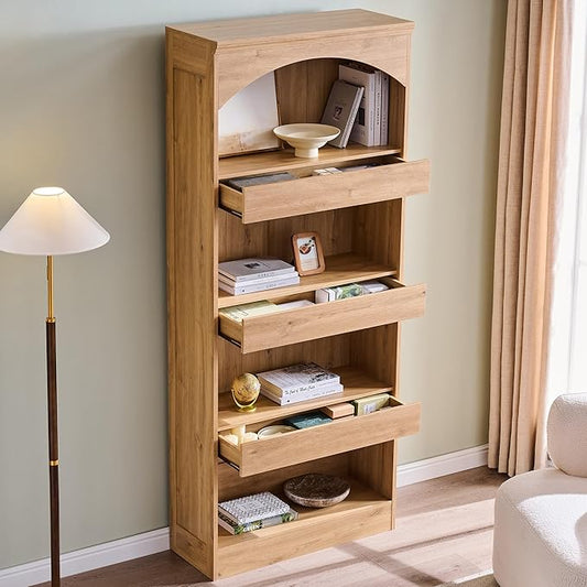 IFGET 76" Tall Arched Bookcase by IFGETEnrichYourLivingSpace