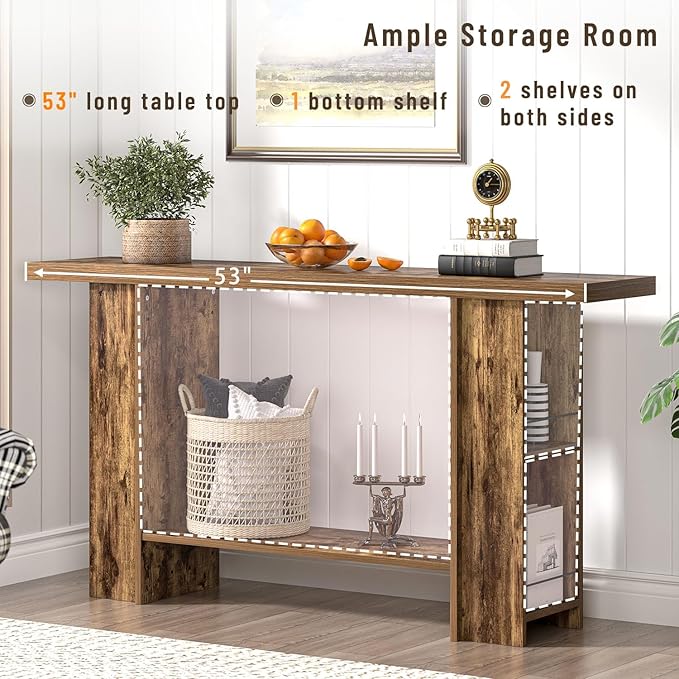 FOLUBAN Console Table for Entryway, Farmhouse Sofa Table - Image 6