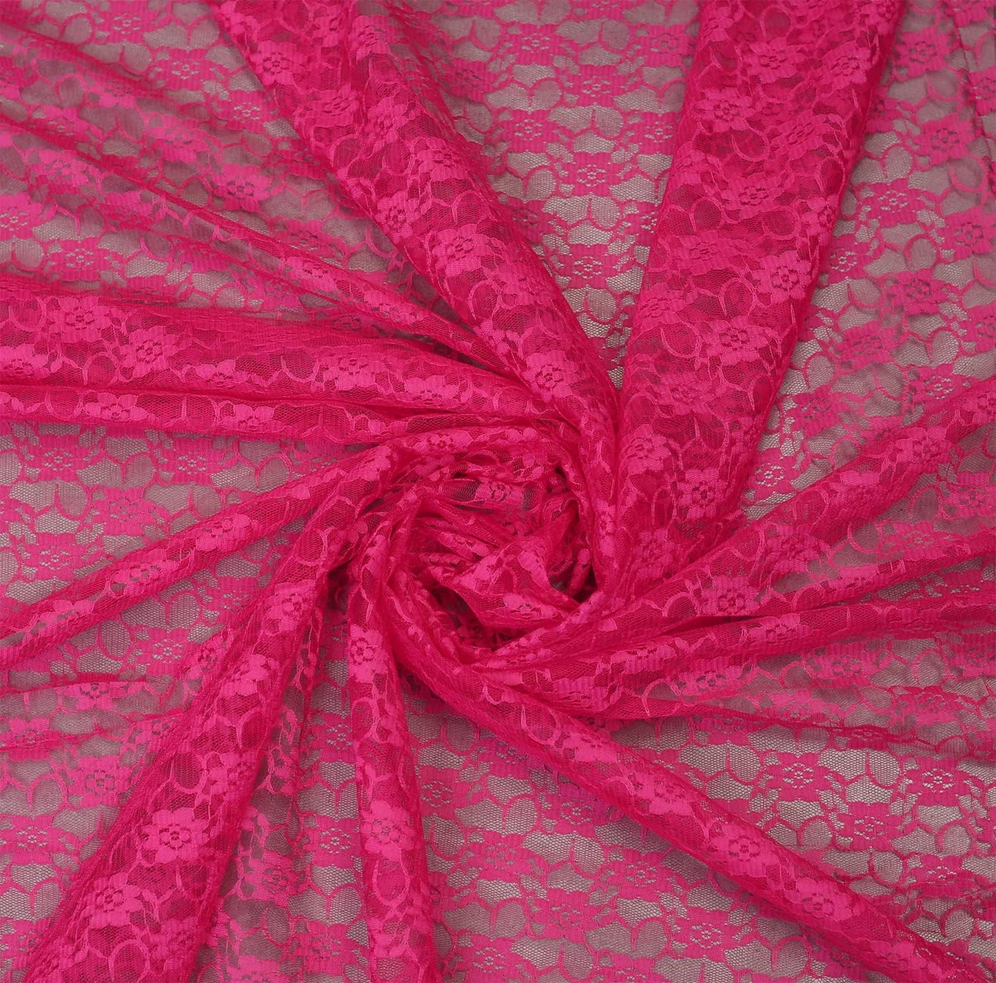 MDS Pack of 5 Wedding 12 x 108 inches Lace Table Runner for Wedding, Decorations for Birthday Parties, Banquets, Graduations, Engagements, and Runners fit Rectangle, Round Table- Magenat