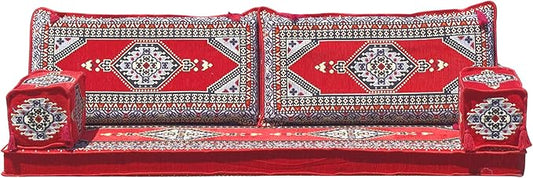 mysticalanatolia Majlis Floor Sofa Loveseat – 75x27x4 in Convertible Guest by MysticalAnatolia