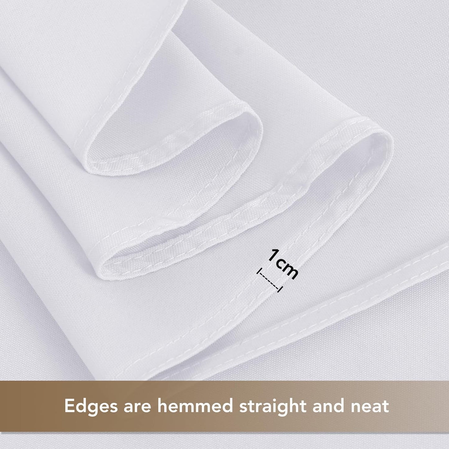 sancua Small Square Tablecloths 2 Pack - 36x36 Inch - White Table Cloth for Square or Round Tables, Washable Polyester Fabric Table Cover for Nightstand End Bedside Tables