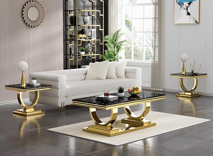 Henf 47" Marble Coffee Table - Image 5