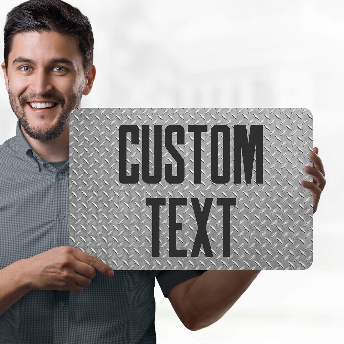 Custom Sign, Custom Street Sign, 11 Font Colors, 13 Font Styles, 4 Hole Options, 22 Sizes, 12x18 Inches, Rust Free DiBound, Fade Resistant, Made in USA by My Sign Center (Diamond Metal)