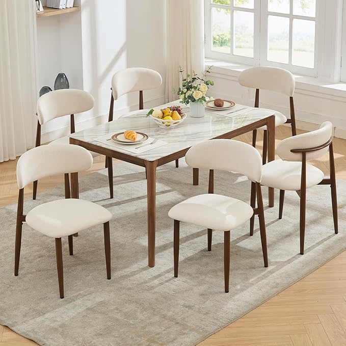 UVV Dining Chairs Set of 8, Metal Kitchen Chairs - Image 5