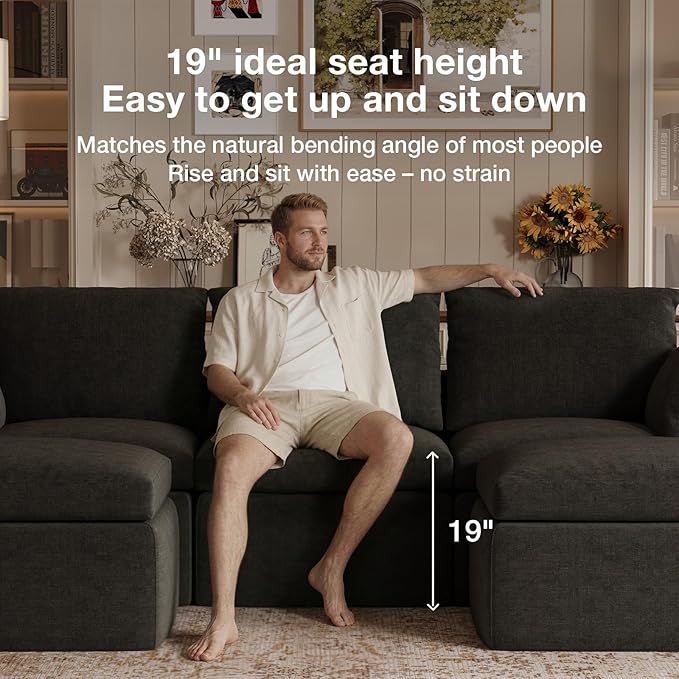 Novilla Modular Cloud Couch, Modern Sectional Sofa - Image 14