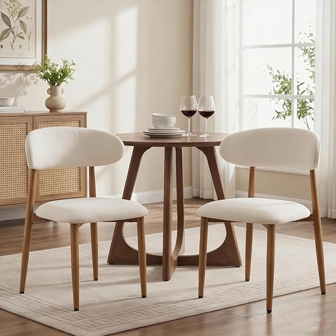 UVV Dining Chairs Set of 6, Metal Kitchen Chairs - Image 2