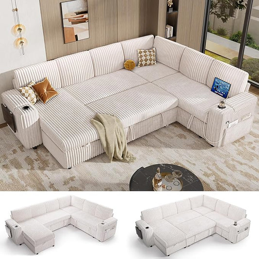 Vipbear 111" Modular Sectional Sleeper Sofa by VipbearLiving