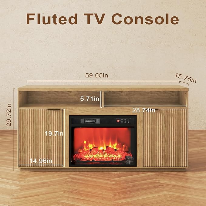 4-Piece Fluted Living Room Set Includes 31.5" Fluted Lift Top Coffee Table - Image 3
