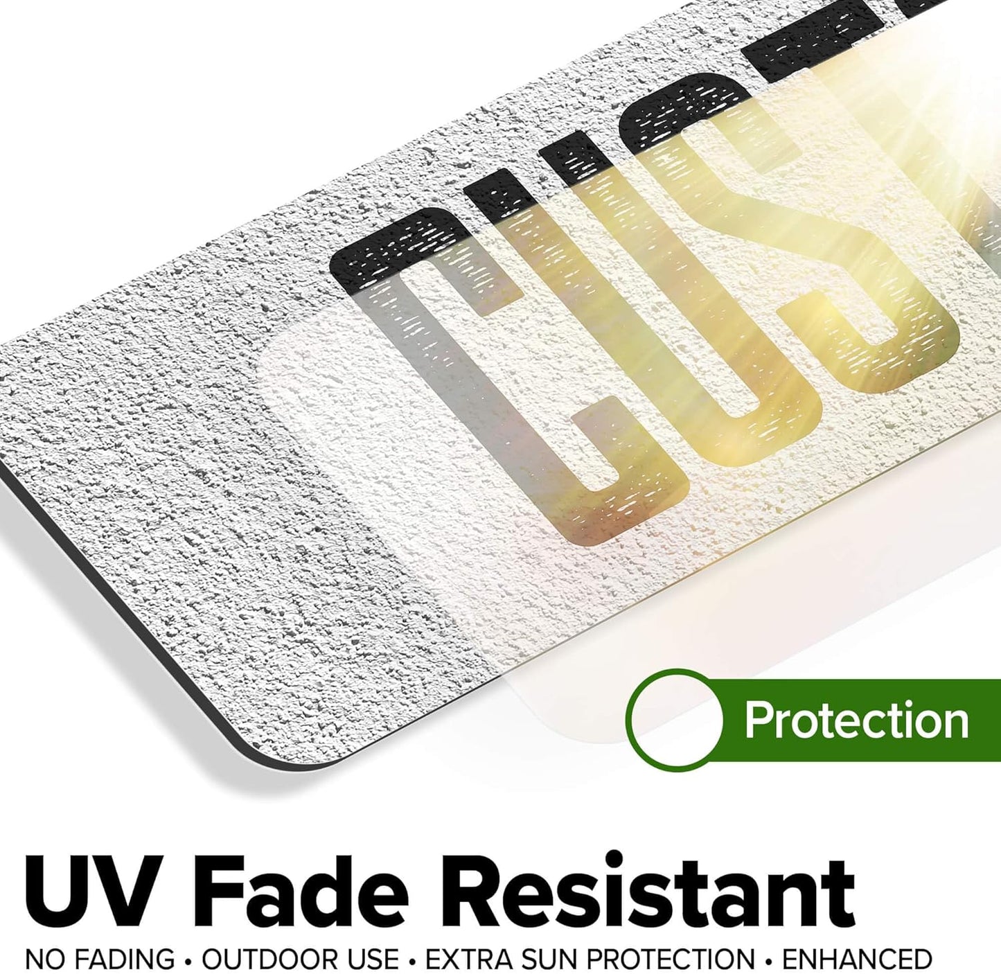 Custom Sign, Custom Street Sign, 11 Font Colors, 13 Font Styles, 4 Hole Options, 22 Sizes, 4x18 Inches, Rust Free DiBound, Fade Resistant, Made in USA by My Sign Center (Concrete)