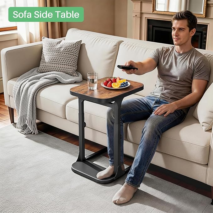 Kitstorack Ultra Stable & Durable End Table, Ajustable Height C Shaped Side - Image 7