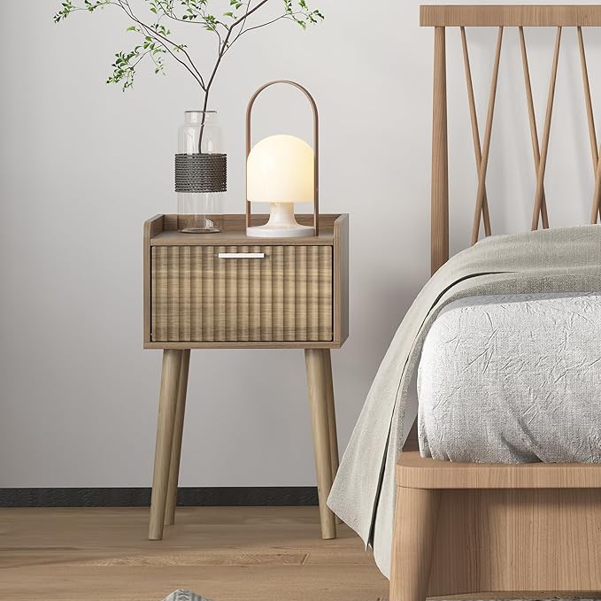 LAATOOREE Small Nightstand Set of 2, Side End Table - Image 2