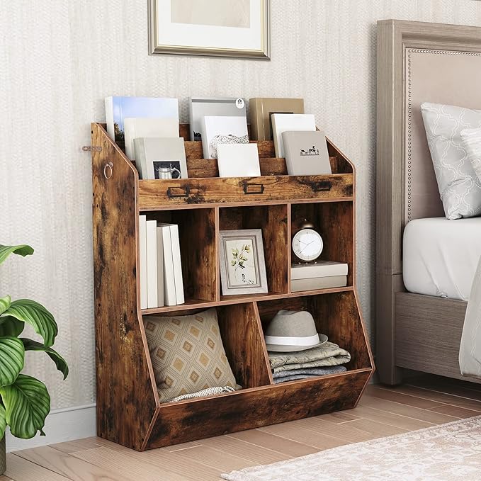 HOOBRO Kids Bookshelf, Toy Storage Organizer, Bookshelf - Image 2