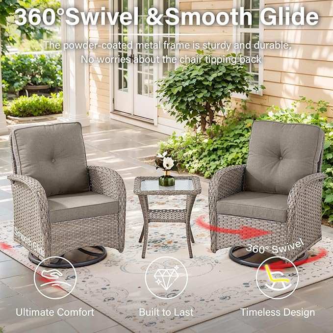Belord 6 Pieces Wicker Patio Furniture Set - Image 4