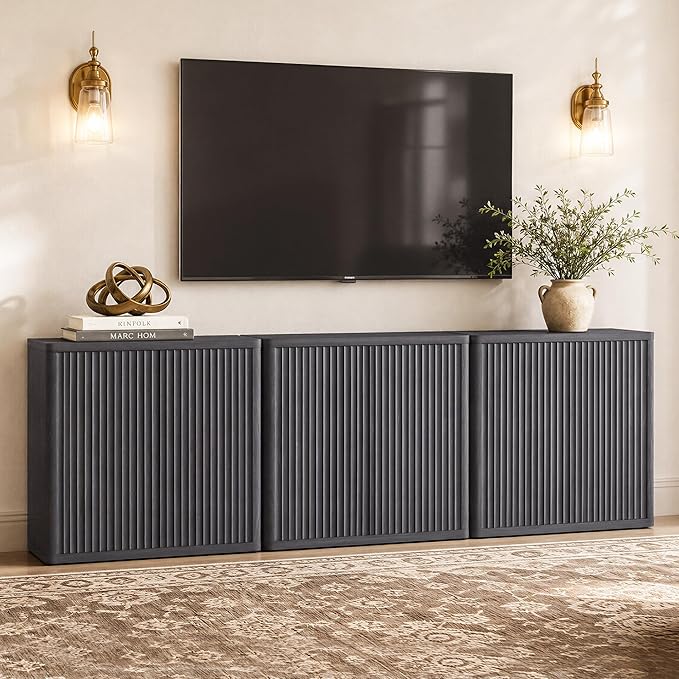 SICOTAS Buffet Cabinet with Storage 34.6" Sideboard Accent Modern Credenza with - Image 8