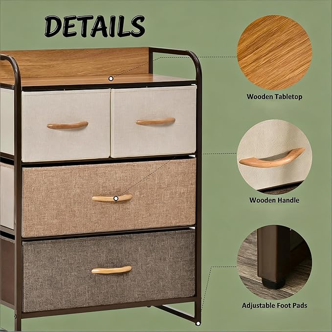 23" Chic Large Capacity Storage Cabinet, Sideboard Cabinets - Image 5