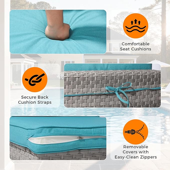 10-Seat Modern Patio Furniture Set - Image 7