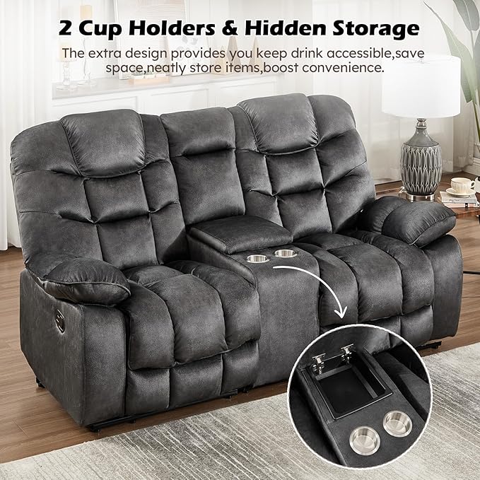 HAOMARKETS 2-Piece Recliner Sofa Set, Include Single Power Recliner Chair - Image 5