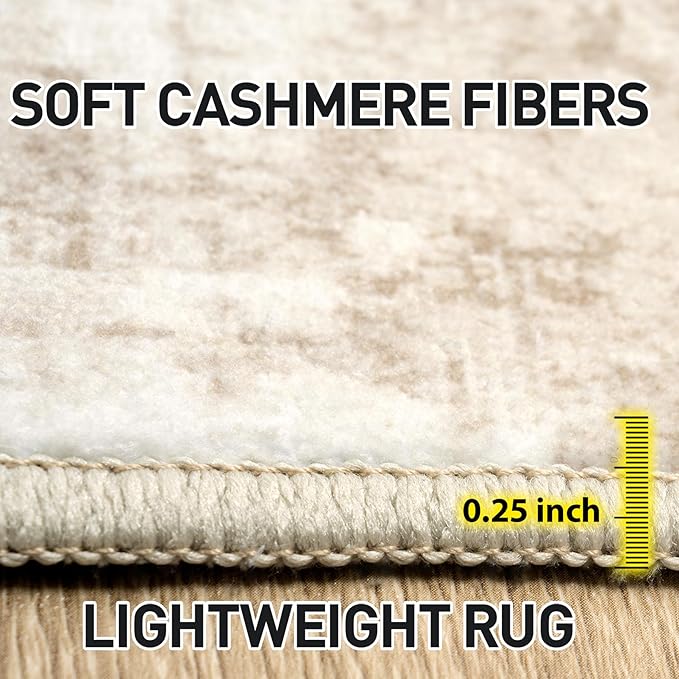5x7 Area Rugs Washable Rug: Modern Abstract Living Room Rug Soft Anti-Skid Thin - Image 6