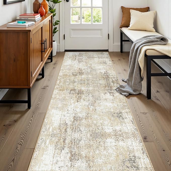 RELEANY Washable Area Rugs 2'x8' Non-Slip Modern Abstract Soft - Image 2