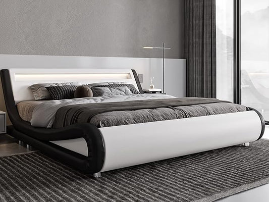 Allewie Full Size LED Platform Bed Frame by Allewie