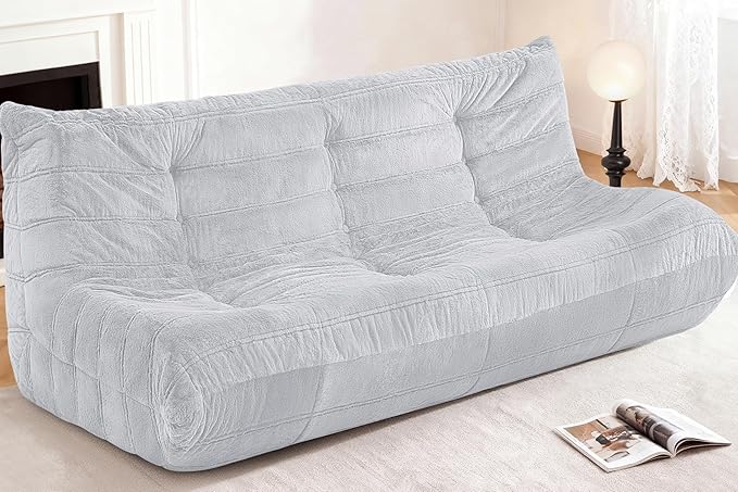 Bean Bag 3-Seater Chair Big Sofa Beanbag Chair by Cansunna