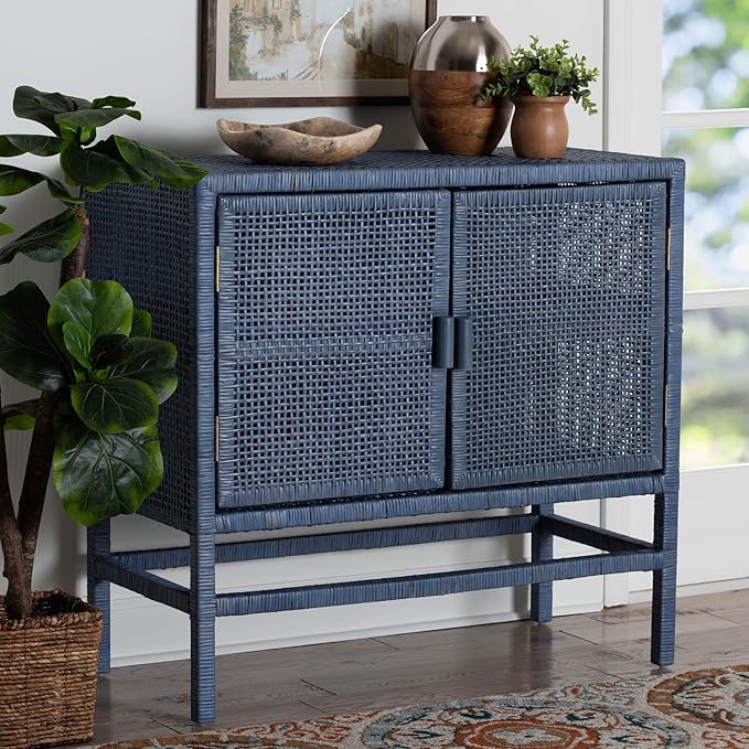 Bali & pari Vivan Natural Rattan Storage Cabinet - Image 2