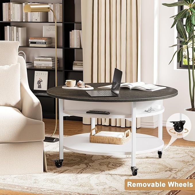 FABATO Round Lift Top Coffee Table - Image 7