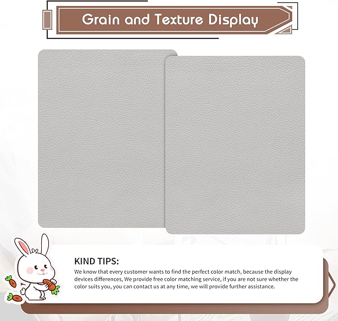 KING MOUNTAIN Leather Repair Patch, 2 Packs 9 x 11 Inches self Adhesive Leather - Image 2