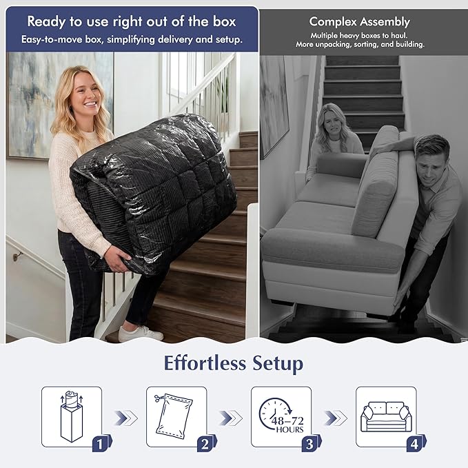 Homkdom Convertible Loveseat Sleeper, Space-Saving Folding Sofa Bed - Image 7