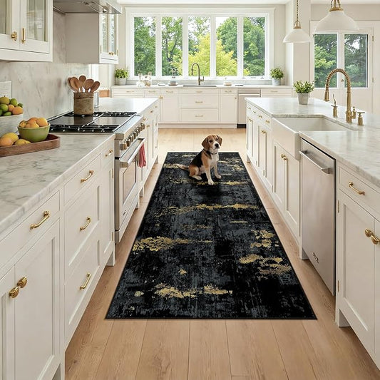 RELEANY Washable Area Rugs 3x7 Non-Slip Modern Abstract Soft by RELEANY