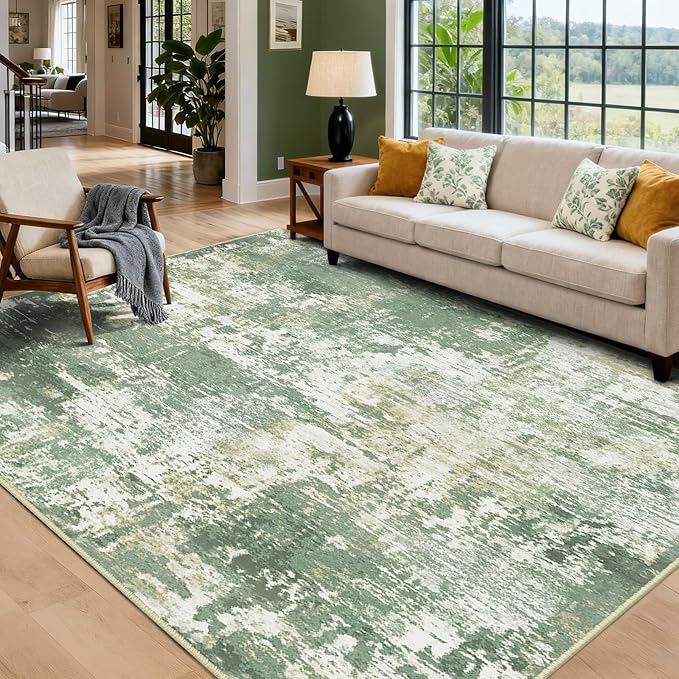 RELEANY Washable Area Rugs 5'x7' Non-Slip Modern Abstract Soft - Image 8