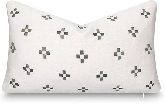 Crumbs Home Modern Farmhouse California Casual Indoor Outdoor Lumbar Pillow by CRUMBSHOME