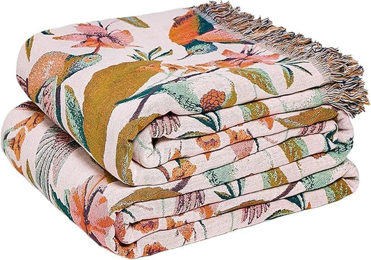 LUTBM Boho Throw Blanket for Bed Cotton Blankets Twin Size for Bedroom Living by LUTBMFindYourFreeSpiritatHome