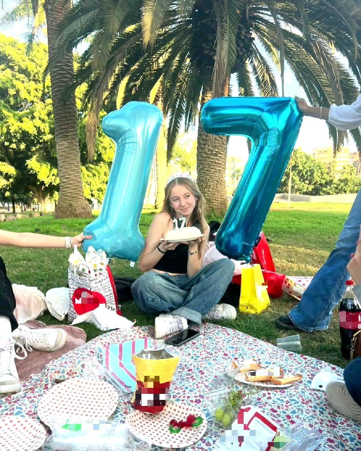 Blue Helium Number Balloon 40 Inch, Giant Foil Blue Number 0 Birthday Balloons, Large Numbers 10 20 30 40 50 60 70 80 90 100 2026, Party Celebration Supplies Decorations