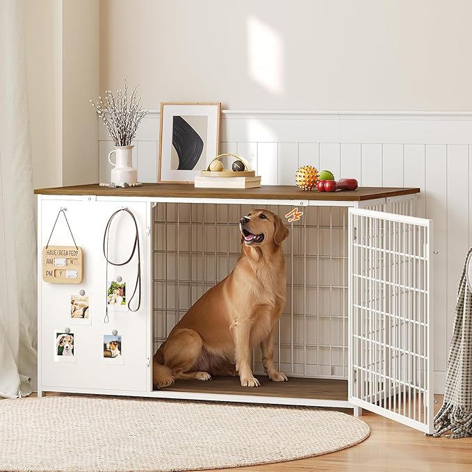 YATINEY Foldable Dog Crate Furniture, 47.2" Dog Crate - Image 5