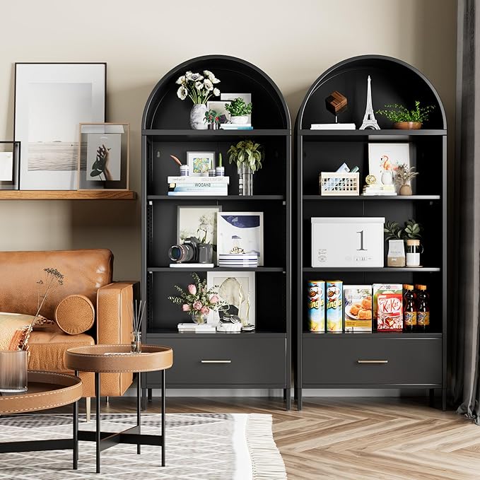 VEXPOR 73" Tall Arched Bookcase - Image 9